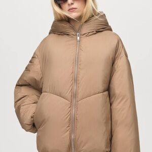 NWOT MANGO short oversized anorak with hood